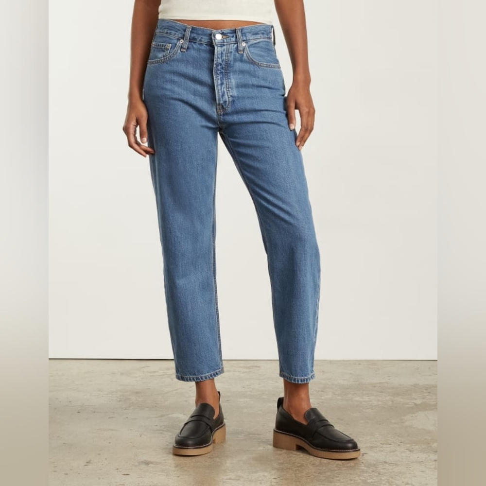 NWT Everlane Summer Slouch Jeans Indigo Mist 27 Organic Cotton